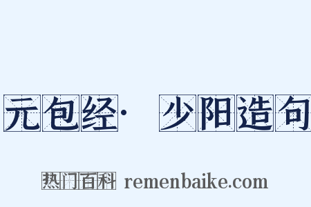 元包经·少阳造句是什么意思的图片